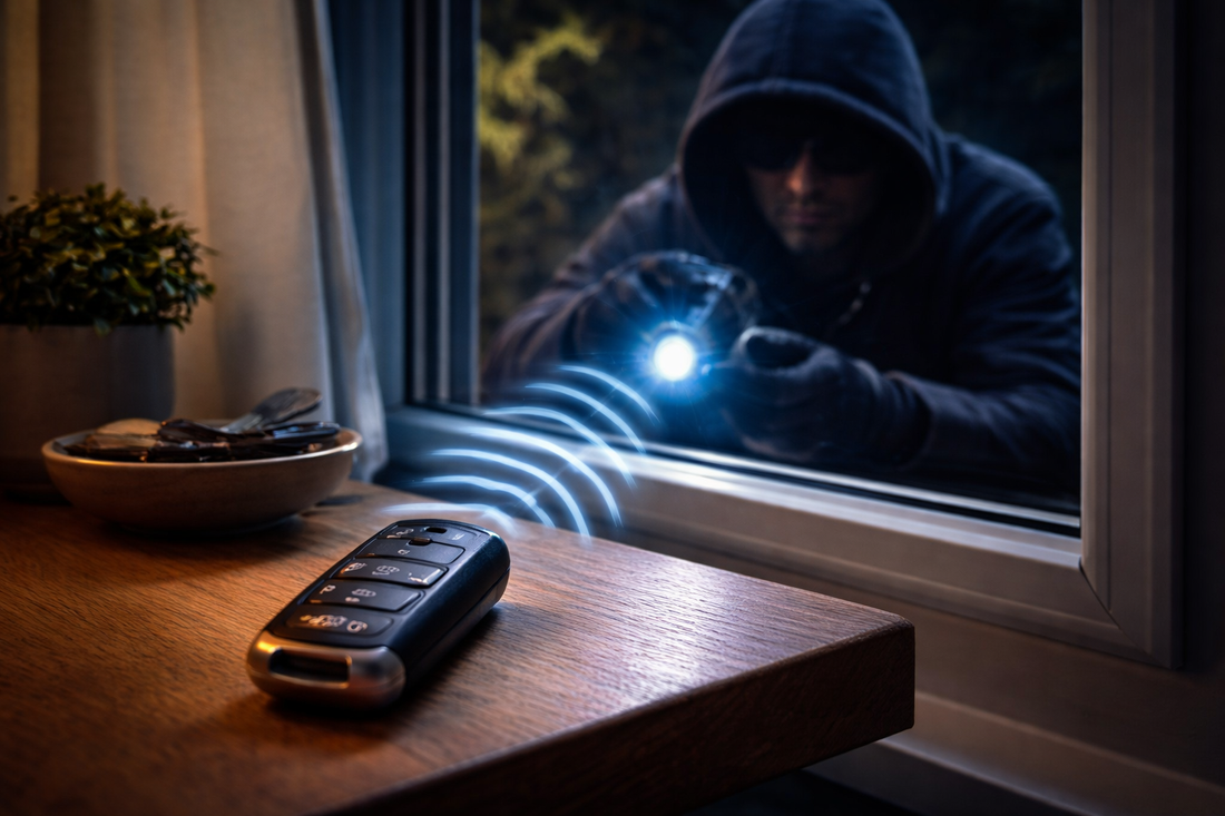 Kunnen dieven je autosleutel scannen terwijl hij in huis ligt?